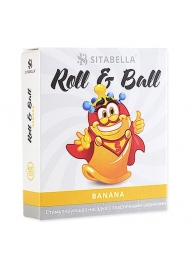 Стимулирующий презерватив-насадка Roll   Ball Banana - Sitabella - купить с доставкой во Владивостоке