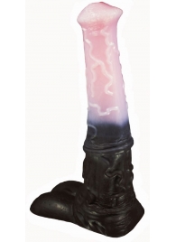 Черно-розовый фаллоимитатор  Мустанг large  - 43,5 см. - Erasexa - купить с доставкой во Владивостоке