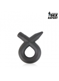 Черное силиконовое эрекционное кольцо Sex Expert - Sex Expert - во Владивостоке купить с доставкой