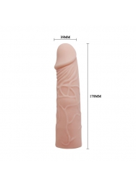 Закрытая телесная насадка-фаллос - 17 см. - Sex Expert - во Владивостоке купить с доставкой