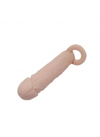 Насадка на пенис с кольцом для мошонки - 16 см. - Sex Expert - во Владивостоке купить с доставкой