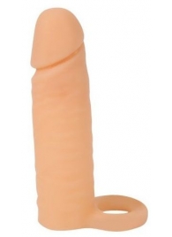 Насадка на фаллос с кольцом для мошонки - 16 см. - Sex Expert - во Владивостоке купить с доставкой