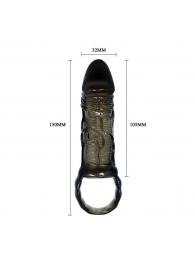 Закрытая насадка на фаллос с кольцом для мошонки - 15 см. - Sex Expert - во Владивостоке купить с доставкой