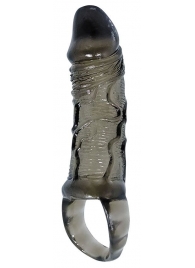 Закрытая насадка на фаллос с кольцом для мошонки - 15 см. - Sex Expert - во Владивостоке купить с доставкой