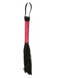 Аккуратная плетка с розовой рукоятью Passionate Flogger - 39 см. - Erokay - купить с доставкой во Владивостоке