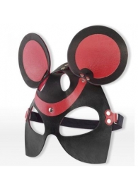 Черно-красная маска мышки из кожи - Sitabella - купить с доставкой во Владивостоке