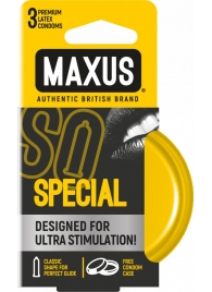 Презервативы с точками и рёбрами в железном кейсе MAXUS Special - 3 шт. - Maxus - купить с доставкой во Владивостоке