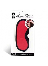 Красная маска на глаза Peek-a-Boo - Lux Fetish - купить с доставкой во Владивостоке