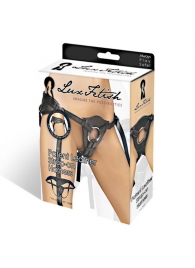 Черные трусики для страпона из патентованной кожи - Lux Fetish - купить с доставкой #SOTBIT_REGIONS_UF_V_REGION_NAME#