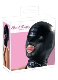 Черная эластичная маска на голову с отверстием для рта - Orion - купить с доставкой во Владивостоке