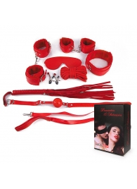 Пикантный красный набор БДСМ - Секс-кукла с вибрирующей вагиной и анусом Jamie Lynn CyberSkin Vibrating Doll with Pussy   Ass - купить с доставкой во Владивостоке