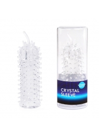 Закрытая рельефная насадка Crystal sleeve с усиками - 12 см. - Erowoman-Eroman - во Владивостоке купить с доставкой