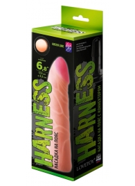 Фаллическая насадка на трусики харнесс - 17,5 см. - LOVETOY (А-Полимер) - купить с доставкой во Владивостоке