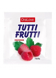Пробник гель-смазки Tutti-frutti с малиновым вкусом - 4 гр. - Биоритм - купить с доставкой во Владивостоке
