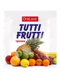 Пробник гель-смазки Tutti-frutti со вкусом тропических фруктов - 4 гр. - Биоритм - купить с доставкой во Владивостоке