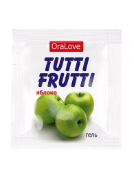 Пробник гель-смазки Tutti-frutti с яблочным вкусом - 4 гр. - Биоритм - купить с доставкой во Владивостоке