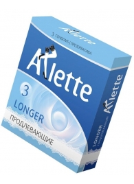 Презервативы Arlette Longer с продлевающим эффектом - 3 шт. - Arlette - купить с доставкой во Владивостоке