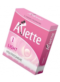 Ультратонкие презервативы Arlette Light - 3 шт. - Arlette - купить с доставкой во Владивостоке