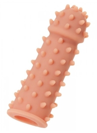 Телесная реалистичная насадка KOKOS Extreme Sleeve 03 с дополнительной стимуляцией - 12,7 см. - KOKOS - во Владивостоке купить с доставкой