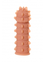 Телесная реалистичная насадка KOKOS Extreme Sleeve 04 с дополнительной стимуляцией - 12,7 см. - KOKOS - во Владивостоке купить с доставкой