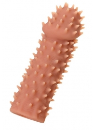 Телесная реалистичная насадка KOKOS Extreme Sleeve 07 с дополнительной стимуляцией - 12,7 см. - KOKOS - во Владивостоке купить с доставкой