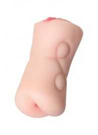 Телесный двусторонний мастурбатор Rich Fruit - вагина и анус - ToyFa - во Владивостоке купить с доставкой