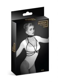 Черная упряжь на грудь Julia - Bijoux Pour Toi - купить с доставкой во Владивостоке