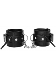 Черные наручники с электростимуляцией Electro Handcuffs - Shots Media BV - купить с доставкой во Владивостоке