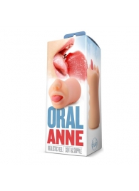 Телесный мастурбатор-ротик с язычком Oral Anne - Blush Novelties - во Владивостоке купить с доставкой