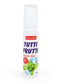 Гель-смазка Tutti-frutti со вкусом сладкой мяты - 30 гр. - Биоритм - купить с доставкой во Владивостоке