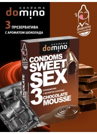 Презервативы для орального секса DOMINO Sweet Sex с ароматом шоколадного мусса - 3 шт. - Domino - купить с доставкой во Владивостоке
