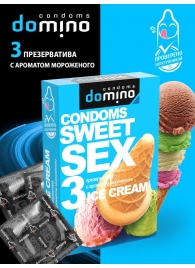 Презервативы для орального секса DOMINO Sweet Sex с ароматом мороженого - 3 шт. - Domino - купить с доставкой во Владивостоке