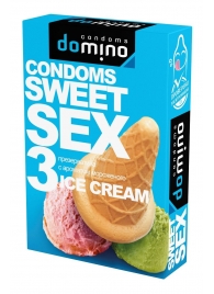 Презервативы для орального секса DOMINO Sweet Sex с ароматом мороженого - 3 шт. - Domino - купить с доставкой во Владивостоке