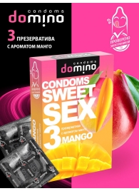 Презервативы для орального секса DOMINO Sweet Sex с ароматом манго - 3 шт. - Domino - купить с доставкой во Владивостоке