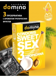 Презервативы для орального секса DOMINO Sweet Sex с ароматом тропических фруктов - 3 шт. - Domino - купить с доставкой во Владивостоке