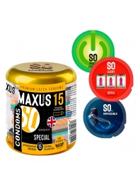 Презервативы с точками и рёбрами в металлическом кейсе MAXUS Special - 15 шт. - Maxus - купить с доставкой во Владивостоке