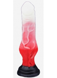 Бело-красный фаллоимитатор  Оборотень mini  - 20,5 см. - Erasexa - купить с доставкой во Владивостоке