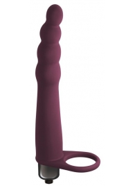 Бордовая вибронасадка для двойного проникновения Bramble - 16,5 см. - Lola Games - купить с доставкой во Владивостоке