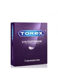 Презервативы Torex  Ультратонкие  - 3 шт. - Torex - купить с доставкой во Владивостоке