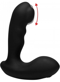 Черный стимулятор простаты Alpha-Pro 7X P-Milker Silicone Prostate Stimulator with Milking Bead - XR Brands - во Владивостоке купить с доставкой