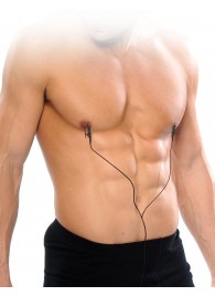 Черные электрические зажимы для сосков Shock Therapy Nipple Clamps - Pipedream - купить с доставкой во Владивостоке