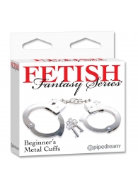 Металлические наручники Beginner s Metal Cuffs - Pipedream - купить с доставкой во Владивостоке