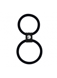 Чёрное двойное эрекционное кольцо Dual Rings Black - Dream Toys - во Владивостоке купить с доставкой
