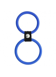 Синее двойное эрекционное кольцо Dual Rings Blue - Dream Toys - во Владивостоке купить с доставкой