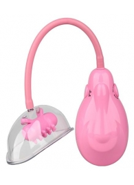 Розовый вакуумный вибромассажер VIBRATING VAGINA PUMP - Dream Toys