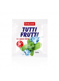 Пробник гель-смазки Tutti-frutti со вкусом мяты - 4 гр. - Биоритм - купить с доставкой во Владивостоке