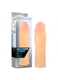 Телесная насадка-удлинитель на пенис PERFORMANCE 1.5INCH COCK XTENDER - 16 см. - Blush Novelties - во Владивостоке купить с доставкой