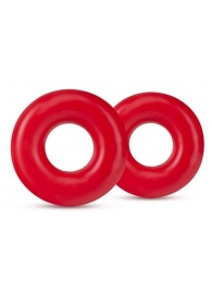 Набор из 2 красных эрекционных колец DONUT RINGS OVERSIZED - Blush Novelties - во Владивостоке купить с доставкой
