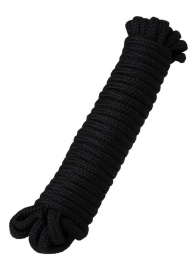 Черная текстильная веревка для бондажа - 1 м. - Штучки-дрючки - купить с доставкой во Владивостоке