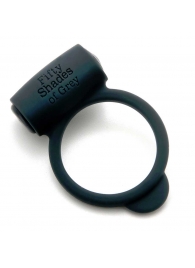 Темно-серое эрекционное кольцо Vibrating Love Ring с вибрацией - Fifty Shades of Grey - во Владивостоке купить с доставкой